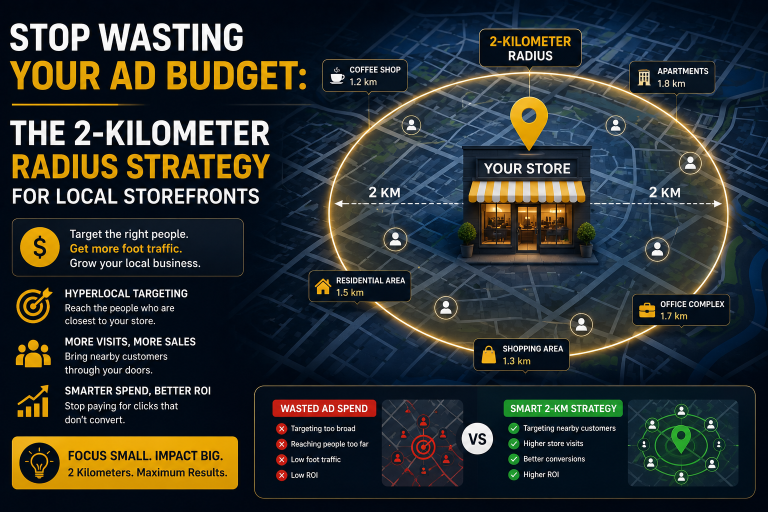 Stop Wasting Your Ad Budget: The 2-Kilometer Radius Strategy for Local Storefronts